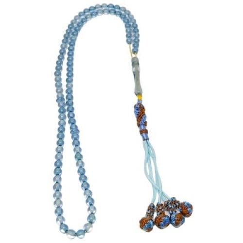 سبحة كهرمان دائرية شفاف- اللون