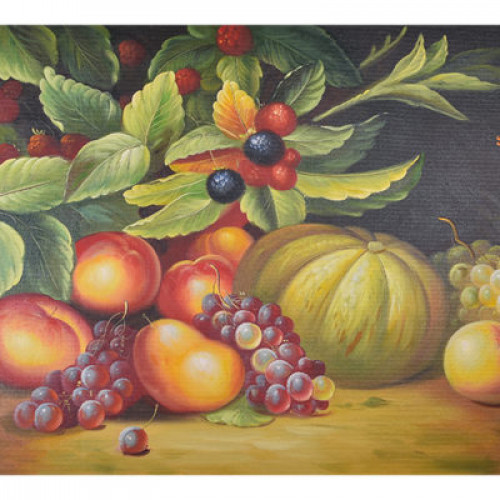 لوحة طبيعة صامتة رسم زيتي مقاس 50 * 60 سم بدون برو...