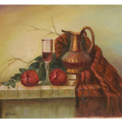 لوحة طبيعة صامتة .مقاس 50*60 سم