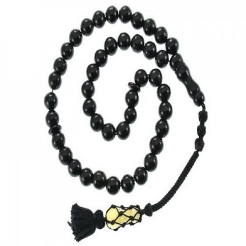 مسبحة بكالايت سوداء دائرية