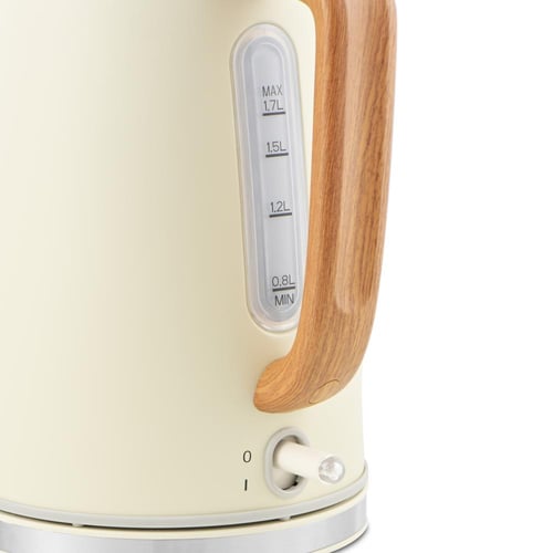 غلاية ماء مسكة خشب 1.7 لتر 2200 واط لون بيج