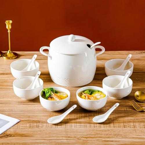 طقم شوربة برسلين 15 قطعة ابيض Dove