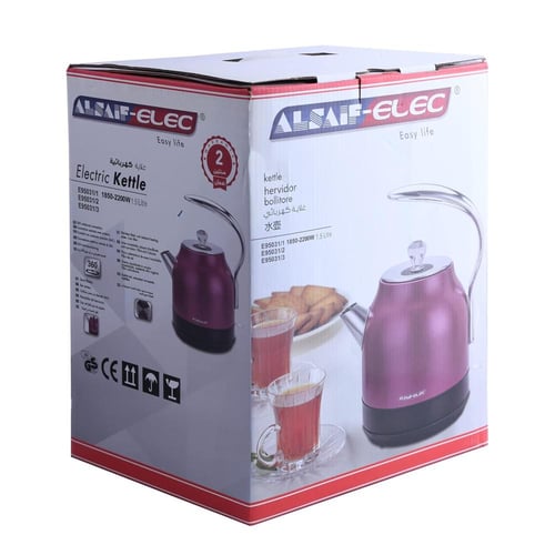 غلاية ماء كريستال1 1.5 لتر 2200 واط احمر مطفي