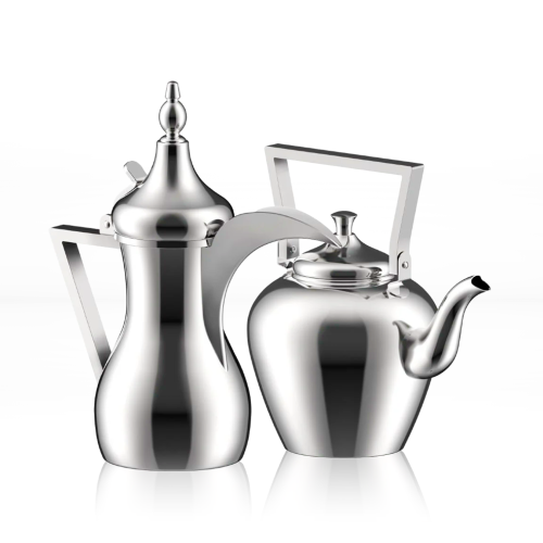 دلة طقم مرحبا العلا سيف بلص اصلي كروم وسط