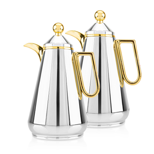 ثلاجات ريم طقم 2 حبة فضي ذهبي