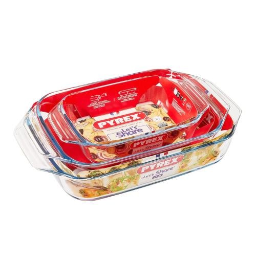 طقم صواني فرن 3 حبة فرنسي من بايركس