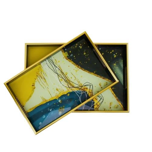 طقم صحن بصورة 2- مستطيل