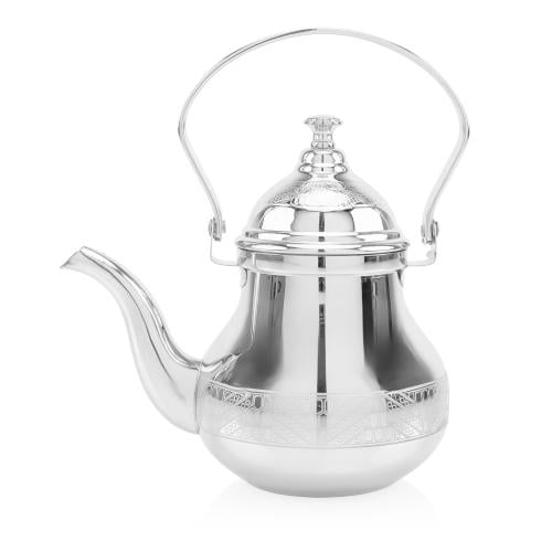 براد شاي استيل 0.9 لتر فضي