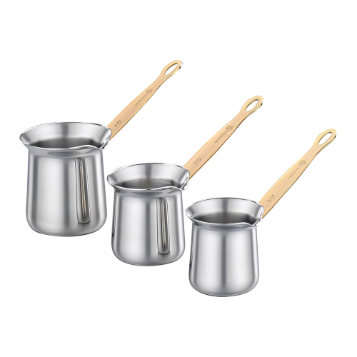 ركوة قهوة كوركماز استيل طقم 3