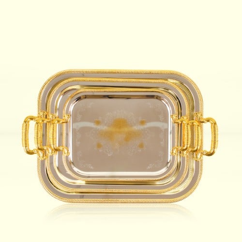 تباسي استيل مستطيل طقم 3 حبه