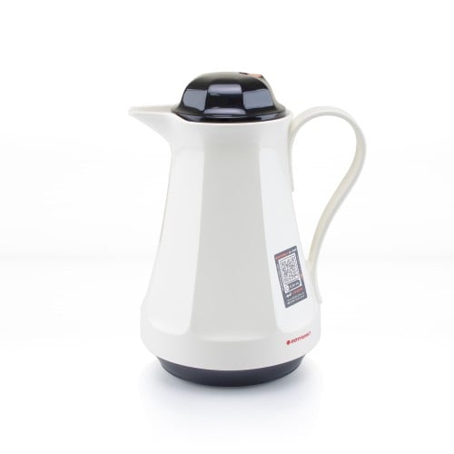 ترمس الماني 1 لتر ابيض غطاء اسود