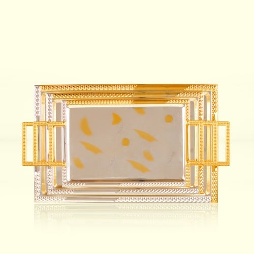 تباسي استيل طقم 3 ذهبي فضي