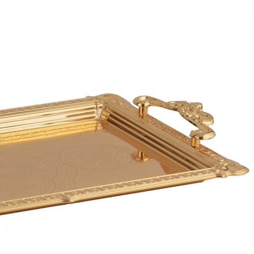 طقم صينية تقديم ذهبي