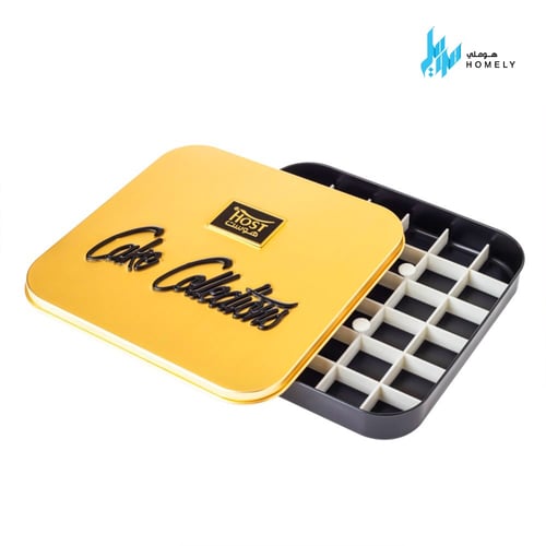 صواني حلا ذهبي مربع كبير