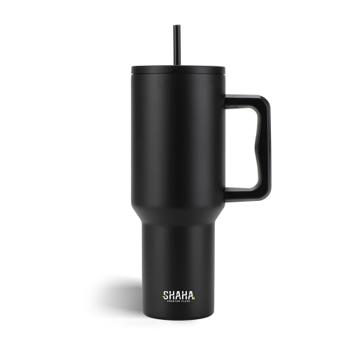 قارورة ستانلس ستيل من شاها مع سترو، سعة 1.2 لتر اس...