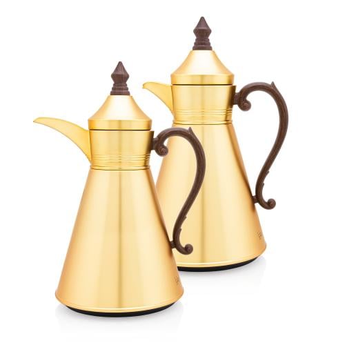 Julia thermos set of 2 pieces matte gold wooden Al...