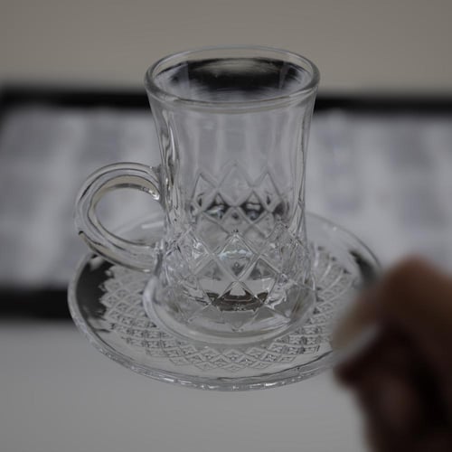 طقم فنجان شاي +قهوة مع صحن