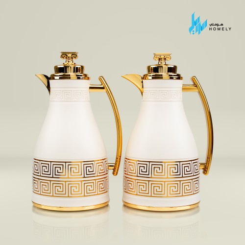 ترمس تصميم الماني طقم 2حبة لؤلؤي مذهب