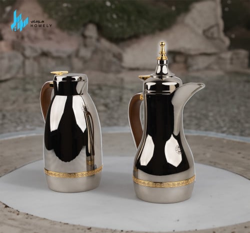 ترمس سدين بيد خشبي نيكل مذهب 2 حبة