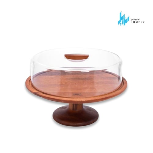 صحون كيك خشب مدور