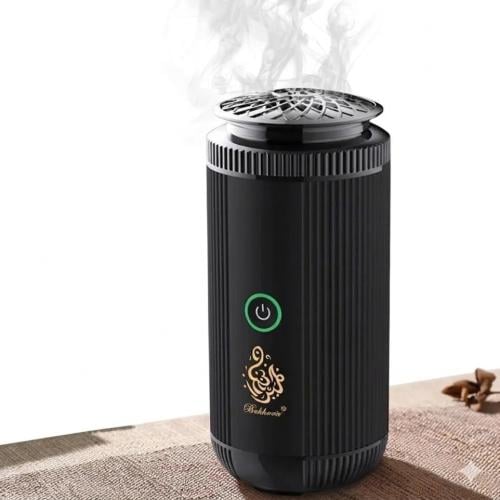 مبخرة الكترونية لسيارة دائرية- لون اسود