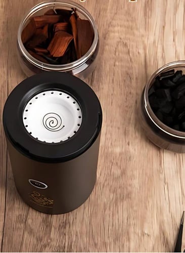 مبخرة الكترونية لسيارة دائرية- لون اسود