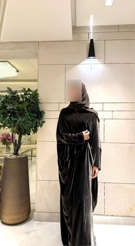 Half Bisht – Olive Japanese Velvet