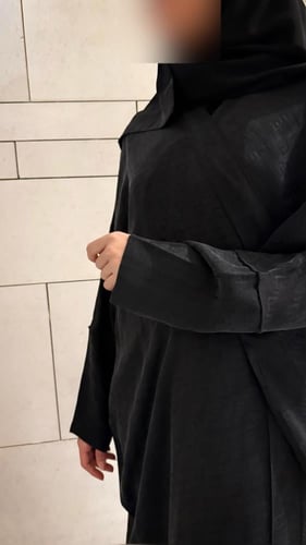 Half Bisht – Washed Silk with Jacquard Texture in...