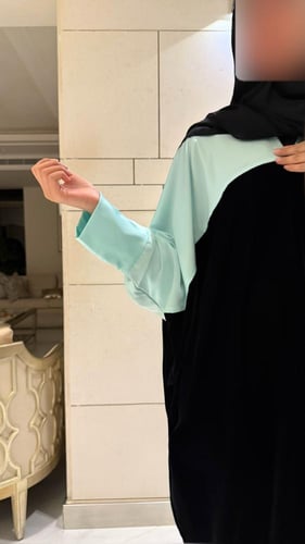 Bisht Black Velvet with Tiffany Silk