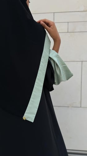 Two-tone -Black & Printed Mint green.