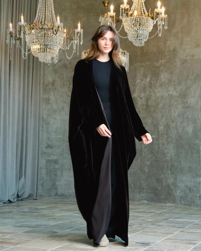Half Bisht – Japanese Dark Brown Velvet