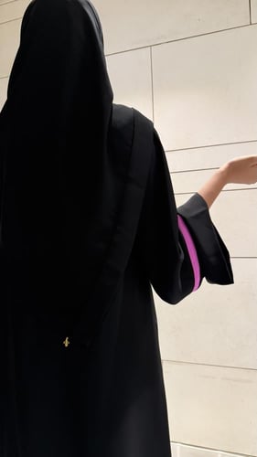 Black A-Line with Baby Fuchsia and Wide Sleeves