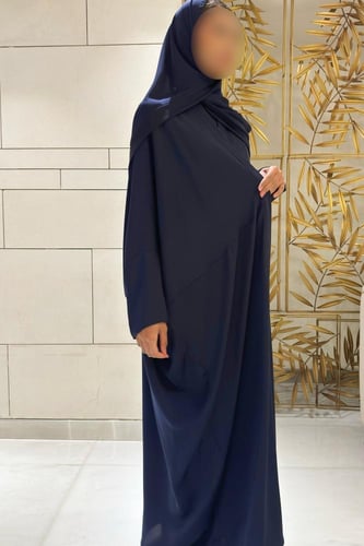 Navy half bisht