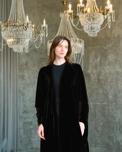 Half Bisht – Japanese Dark Brown Velvet
