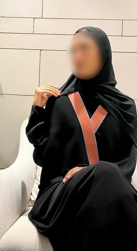 Black Bisht with Orange Collar