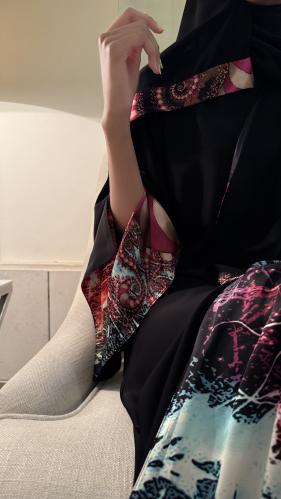 Black A line Crepe Lined with Pure Black Silk and...