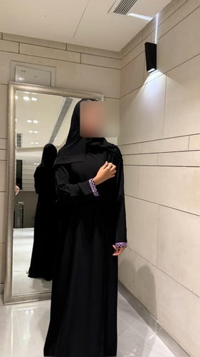 Black A line with Lavender Tricot trim