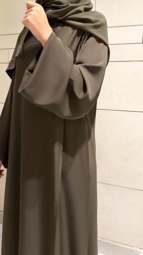 A line Dark Olive Abaya