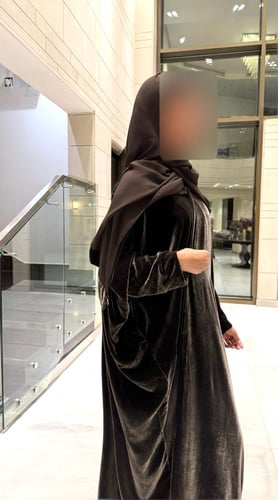 Half Bisht – Olive Japanese Velvet