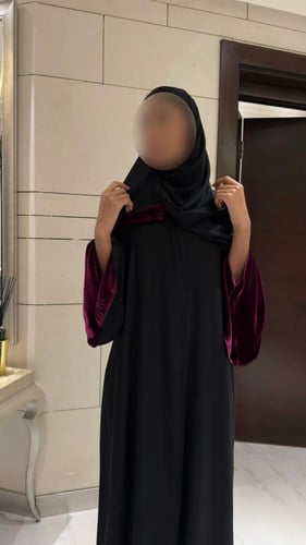 Black A LINE with Bell Sleeves Lined in Silk Fuchs...