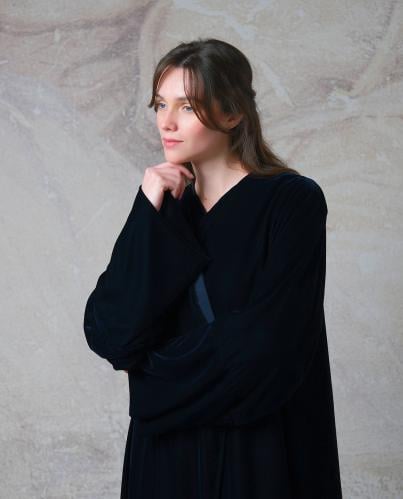 A line Dark Navy Velvet