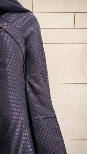 Half Bisht – Textured Washed Japanese Silk in Purp...