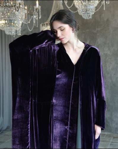 Half Bisht – French Mauve Silk Velvet