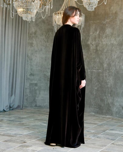 Half Bisht – Japanese Dark Brown Velvet