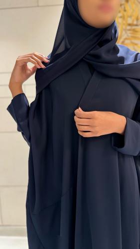 Navy half bisht
