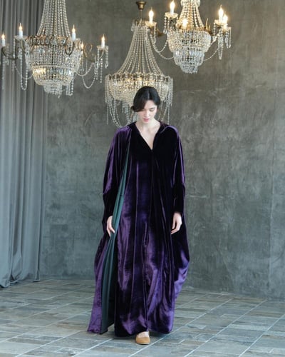 Half Bisht – French Mauve Silk Velvet