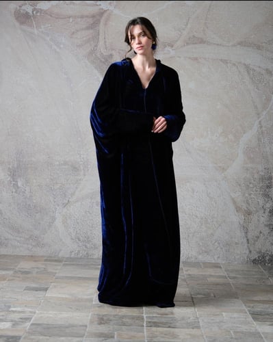 Half Bisht – Royal Navy Japanese Silk Velvet
