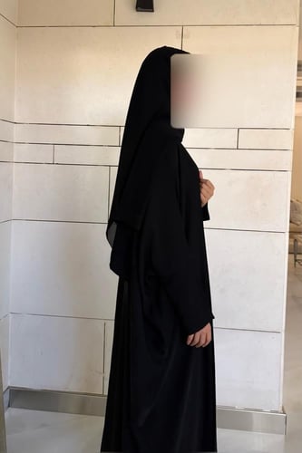 Side Panel Half Bisht – Black and Navy