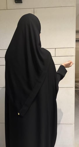 Side Panel Half Bisht – Black and Terracotta