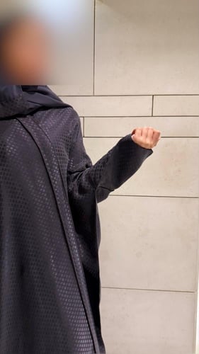 Half Bisht – Textured Washed Japanese Silk in Purp...